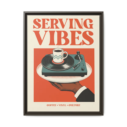 Serving Vibes - Framed Canvas