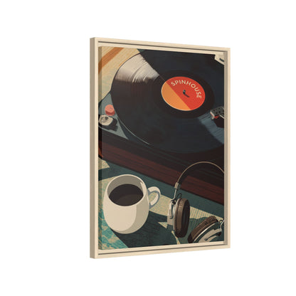 As we spin, so we sip - Framed Canvas