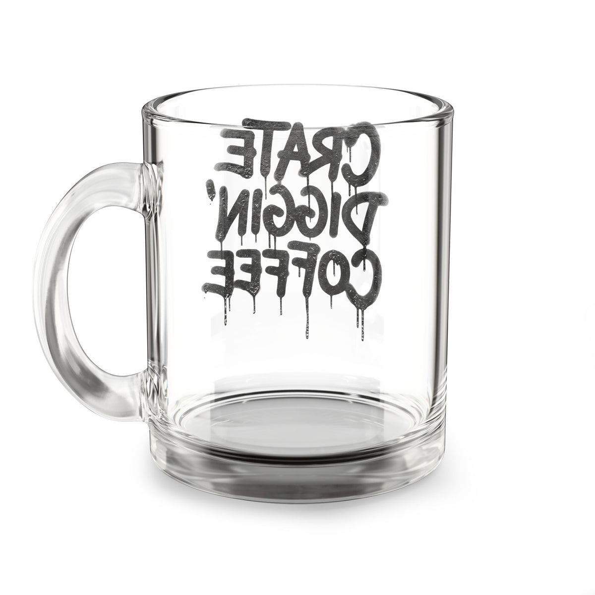 Crate Diggin' - Retro Graffiti Glass Mug (10oz)
