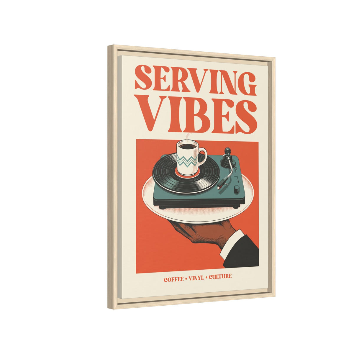 Serving Vibes - Framed Canvas
