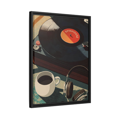 As we spin, so we sip - Framed Canvas