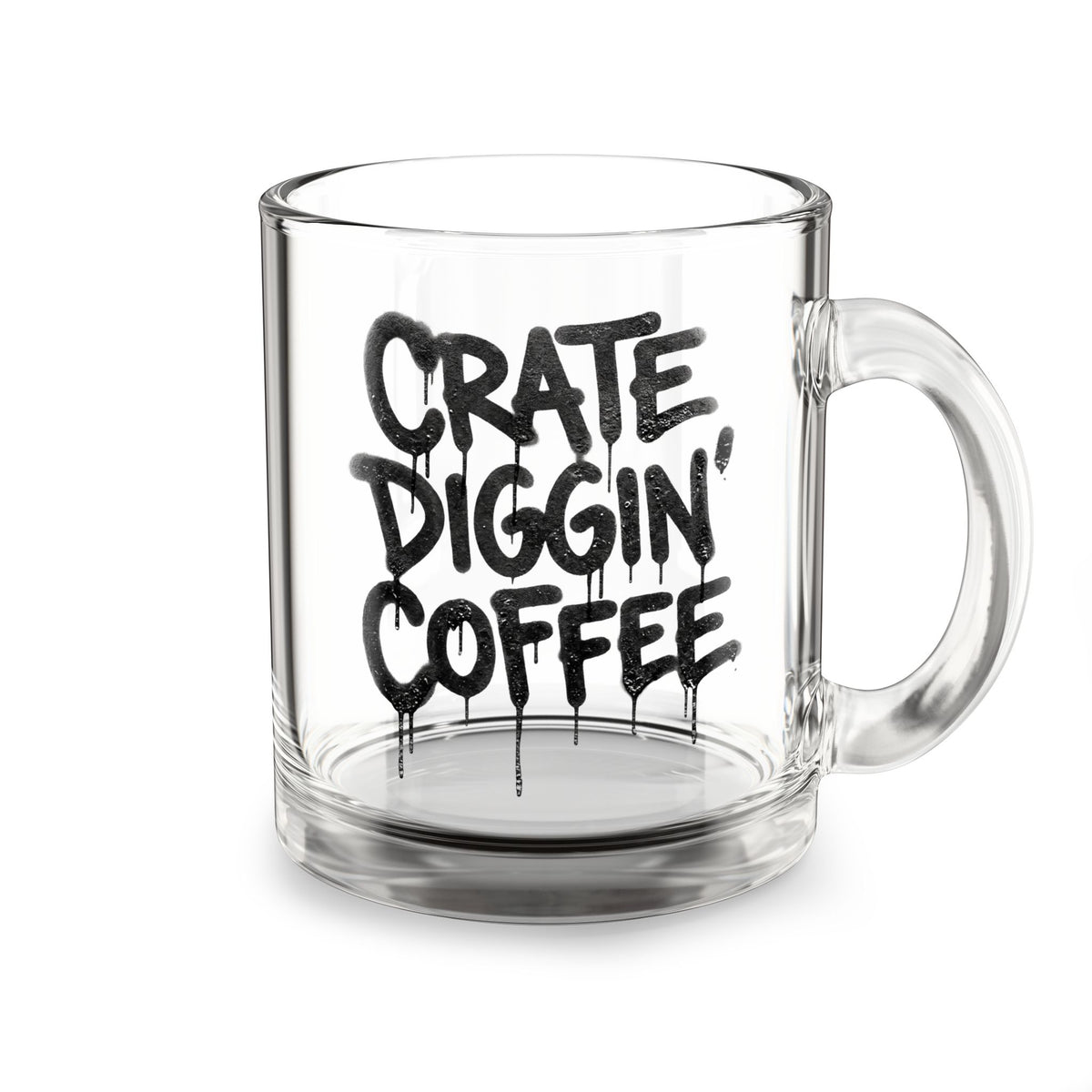 Crate Diggin' - Retro Graffiti Glass Mug (10oz)