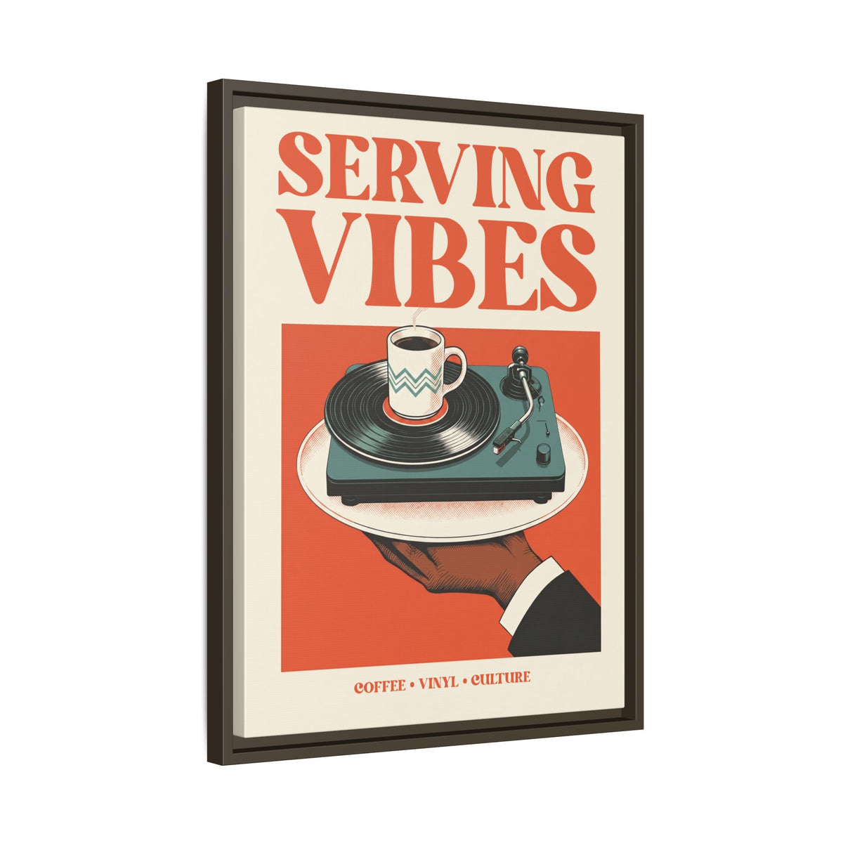 Serving Vibes - Framed Canvas