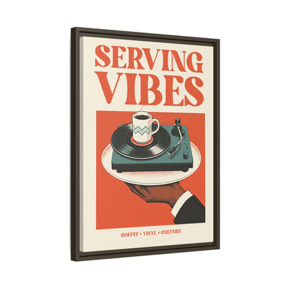 Serving Vibes - Framed Canvas